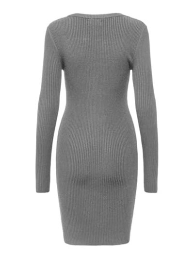ONLY ONLLOUISA LS O-NECK DRESS CC KNT Elbise Kadın