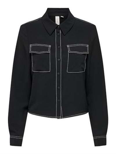 ONLY ONLMETTE SHORT CONTRAST LS SHIRT WVN Gömlek Kadın
