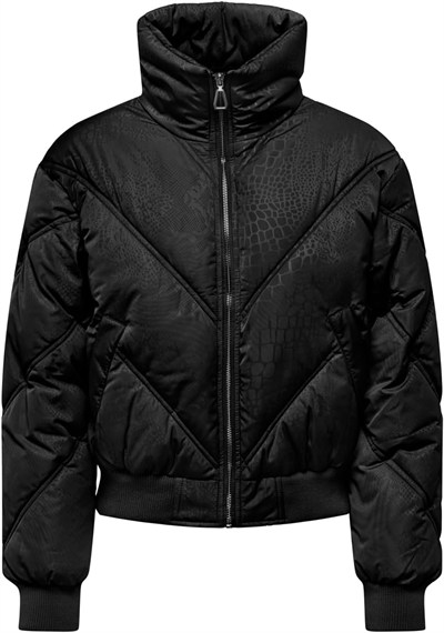Only Onlmia Short Aop Puffer Kadın Günlük Mont 15293753-BLACK Siyah