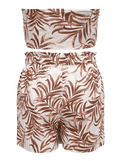 ONLY ONLMIRA BANDEAU TOP & SHORTS SET Tişört Kadın