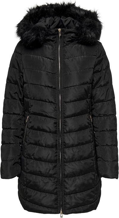 ONLY ONLNEWELLAN QUILTED HOOD FUR COAT CC OTW Dış Giyim Kadın