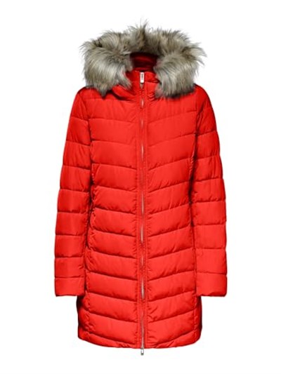 ONLY ONLNEWELLAN QUILTED HOOD FUR COAT CC OTW Dış Giyim Kadın