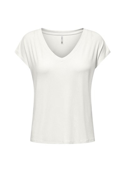 ONLY ONLRILLA S/S V-NECK TOP JRS Tişört Kadın
