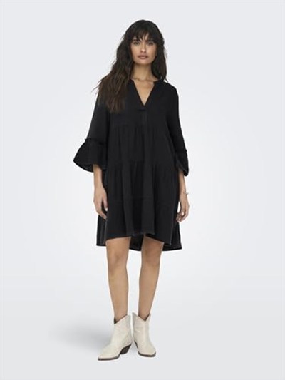 ONLY ONLTHYRA PEPLON DRESS NOOS WVN Elbise Kadın