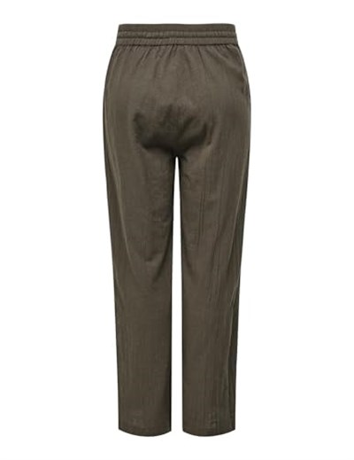 ONLY Onltizana Cotton Loose Pants Wvn Noos Elastik bel ve yan cepli Basic pantolon Kadın