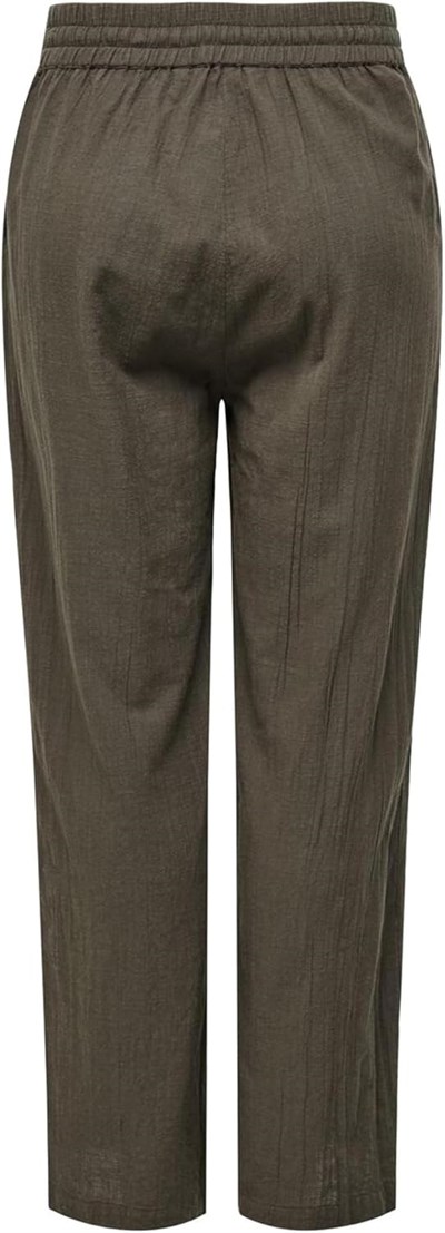 ONLY Onltizana Cotton Loose Pants Wvn Noos Elastik bel ve yan cepli Basic pantolon Kadın