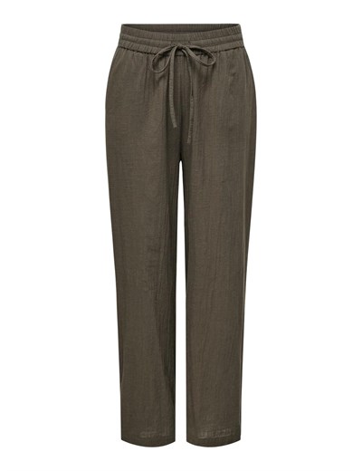 ONLY Onltizana Cotton Loose Pants Wvn Noos Elastik bel ve yan cepli Basic pantolon Kadın
