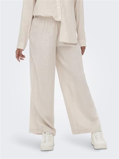 ONLY Onltokyo Hw Linen Blend St Pant Pnt Noos Pantolon Kadın