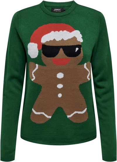 ONLY ONLXMAS COOKIES LS O-NECK BOX KNT Triko Kadın