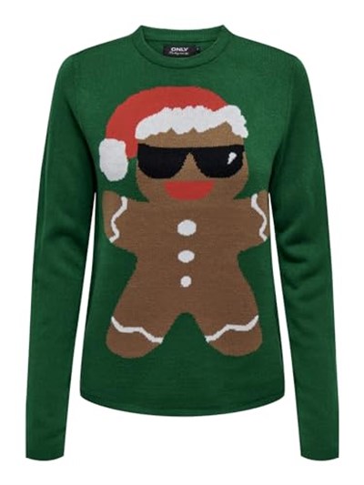 ONLY ONLXMAS COOKIES LS O-NECK BOX KNT Triko Kadın