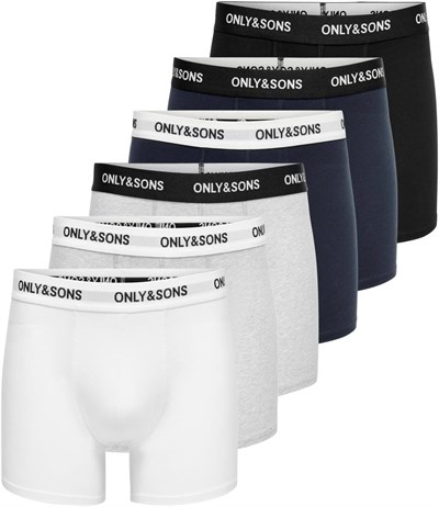 Only & Sons Onsfitz Solid Black Trunk 7li paket Noos Boxer Şort Erkek