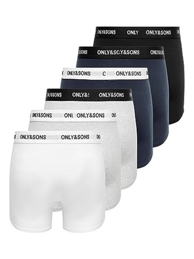 Only & Sons Onsfitz Solid Black Trunk 7li paket Noos Boxer Şort Erkek