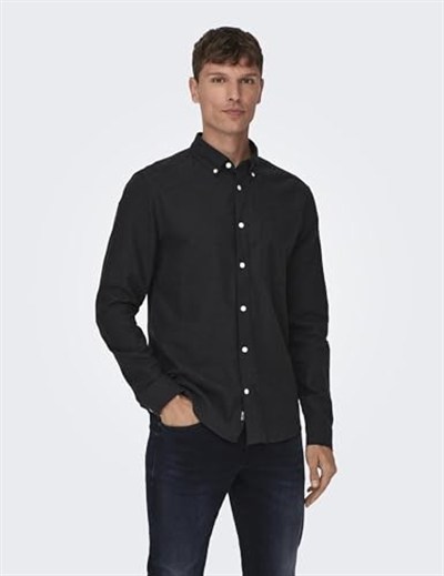 Only & Sons Onsgudmund Slim 1 pkt Solid Shirt NoosUzun kollu gömlErkek