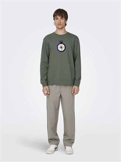 Only & Sons ONSOLIVER REG CAMP SWT CREW NECK Sweatshirt Erkek