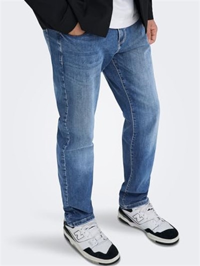 Only & Sons Onsweft Reg. M. Blue 6755 Dnm Jeans NoosDar kesim kot pantolonErkek