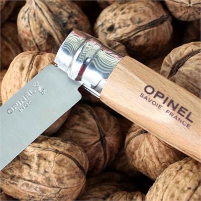 Opinel Inox Kayın Saplı Paslanmaz Çelik Çakı, Unisex, Kahverengi, Nr.7 - Bedenler: 7 cm, 8 cm, 9 cm, 10 cm, 12 cm