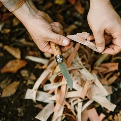 Opinel Inox Kayın Saplı Paslanmaz Çelik Çakı, Unisex, Kahverengi, Nr.7 - Bedenler: 7 cm, 8 cm, 9 cm, 10 cm, 12 cm
