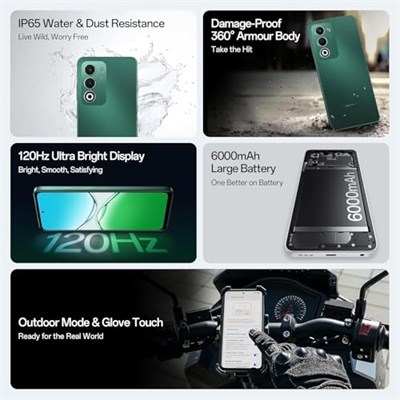 Oppo A5-5G Telefon, 8GB RAM, 256GB Hafıza, Android Akıllı Telefon, 50MP Kamera, Uzun Pil Ömrü (Aurora Green)