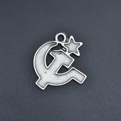 Orak Çekiç Deri ip Kolye - Gümüş Kaplama - Kadın Erkek Kolye - No:923