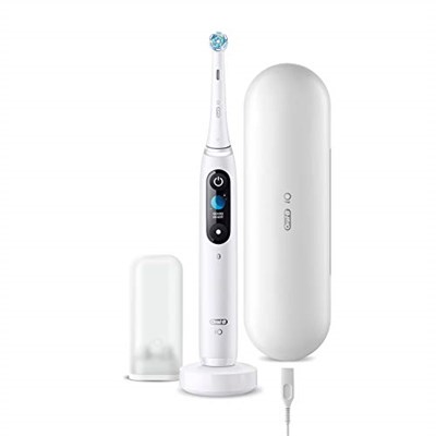 Oral-B iO 9 elektrikli diş fırçası / elektrikli diş fırçası devrim niteliğinde mıknatıs teknolojisi ve mikro titreşim, 7 temizleme programı, 3D diş yüzeyi analizi, renkli ekran ve şarj seyahat kılıfı,