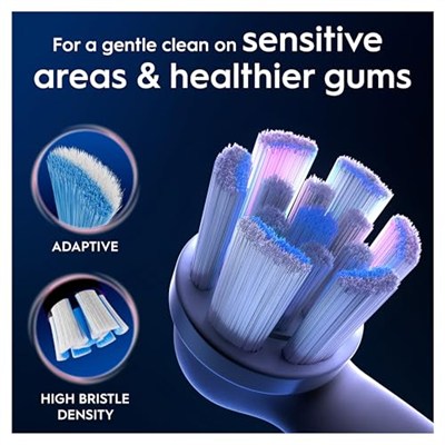 Oral-B iO elektrikli diş fırçası için yumuşak temizlik fırçaları, 4 adet, iO teknolojili yumuşak diş temizliği, posta kutusu uyumlu ambalaj