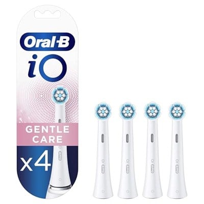 Oral-B iO elektrikli diş fırçası için yumuşak temizlik fırçaları, 4 adet, iO teknolojili yumuşak diş temizliği, posta kutusu uyumlu ambalaj