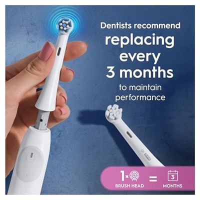 Oral-B iO elektrikli diş fırçası için yumuşak temizlik fırçaları, 4 adet, iO teknolojili yumuşak diş temizliği, posta kutusu uyumlu ambalaj