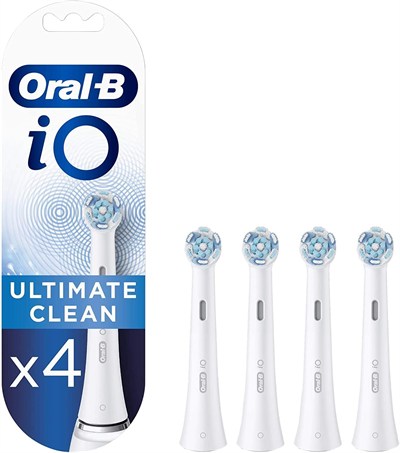 Oral-B İo Ultimate Clean Yedek Diş Fırçası Başlığı, 4 Adet, Beyaz