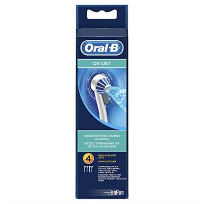 Oral-B OxyJet takma başlığı, yenilikçi mikro hava kabarcığı teknolojisi ile hedefli temizlik için, 4 adet, ED17-4, çok renkli
