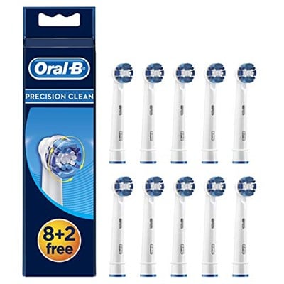 Oral-B Precision Clean şarj için yedek-Aufsteckbuersten, elektrik diş fırçaları, Briefkastenfaehige ambalaj, 10 adet