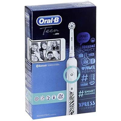 Oral-B Teen elektrikli diş fırçası/elektrikli diş fırçası, 3 temizleme modu, diş bakımı için Sensitiv ve Bluetooth uygulaması dahil, Ortho-Care diş telleri için takma fırçası, Braun tarafından