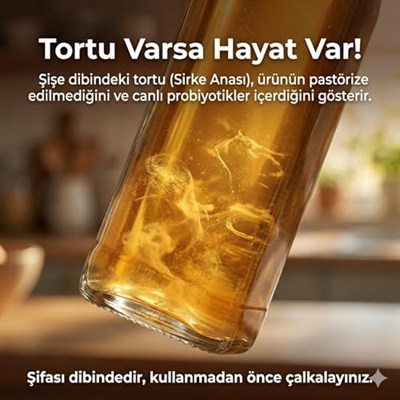 Organic Windy Valley Organik Elma Sirkesi (Sirke Analı) / Apple Vinegar (With the Mother) (500ml), ECOCERT Sertifikalı & İzlenebilir - İçimlik, Cam Şişe
