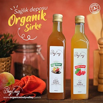 Organik Alıç Sirkesi/ECOCERT Sertifikalı (500ml), Kalp Dostu Geleneksel Fermentasyon