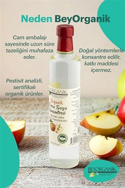 Organik Elma Suyu Konsantresi%100 Elma 685gr