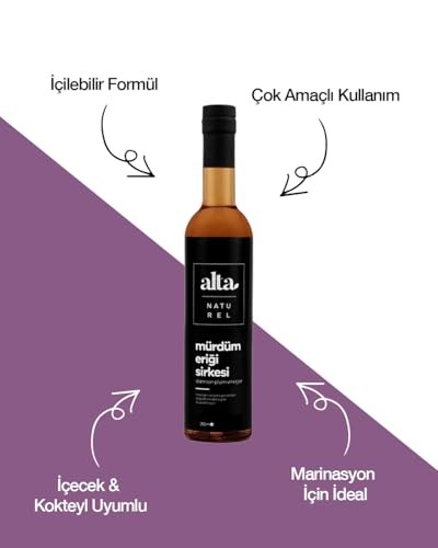 Organik Fermente Mürdüm Sirkesi Katkısız Cam Şişe – 250 ml