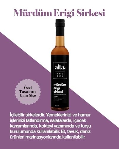 Organik Fermente Mürdüm Sirkesi Katkısız Cam Şişe – 250 ml
