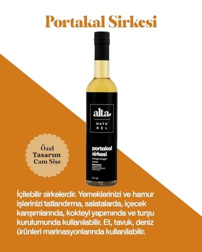 Organik Fermente Portakal Sirkesi Katkısız Cam Şişe – 500 ml