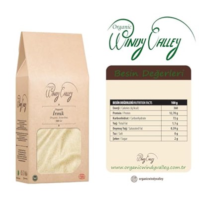 Organik İrmik (ince öğütülmüş) (500 gr)