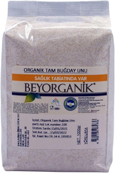 Organik Tam Buğday Unu 1kg