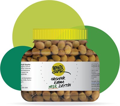 Organik Yeşil Kırma Zeytin (1200G) - 2025 Hasatı