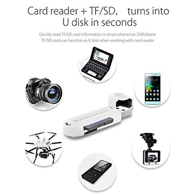 Orico CRS21 USB 3.0 SD TF Micro SD Kart Okuyucu Beyaz
