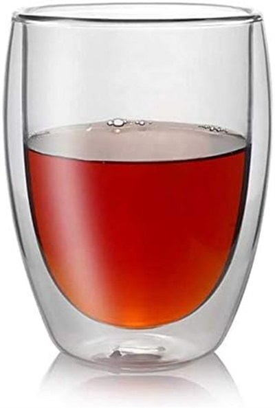 Orret Home 2 Adet Çift Cidarlı İki Katmanlı Borosilikat Cam Bardak, Yalıtımlı Cappuccino Latte Kahve Kupası, Şık ve Dayanıklı Tasarım, Isıya Dayanıklı,Termisil Kupa (250 Ml)