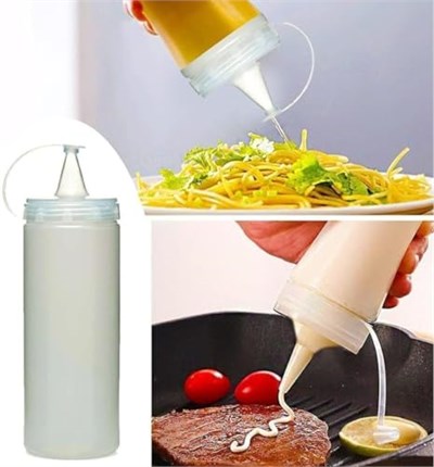 Orret Home 2 Adet Sos Şişesi 700 Ml Plastik Yağlık Sirkelik Ketçap Mayonez Sızdırmaz Sosluk Yağdanlık,BPA İçermez (Şeffaf)