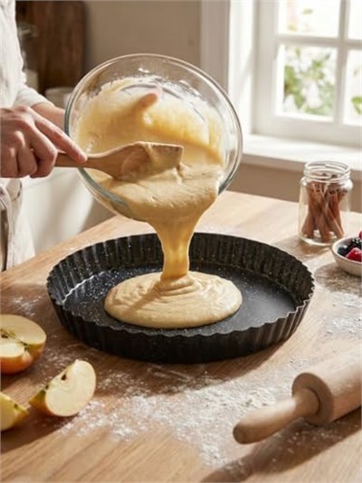 Orret Home 28 cm Granit Turta Kalıbı – Yapışmaz Yüzeyli Yuvarlak Fırın Tepsisi | Kek, Tart ve Turta Pişirme Kalıbı (28 Cm Turta) - Seçenekler: 28 Cm Turta, 26 Cm Dilimli, 26 Cm Rüzgargül, 26 Cm Tartr