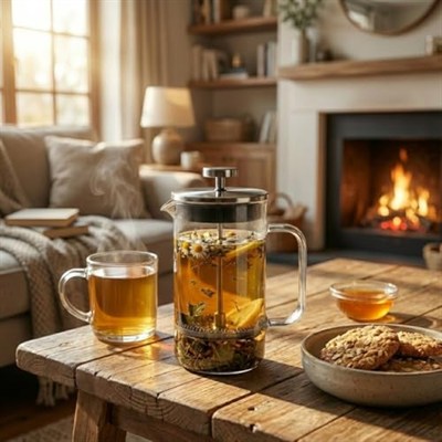 Orret Home 350 ml Borosilikat Cam Termisil French Press – Dayanıklı Cam Çay & Filtre Kahve Demleme, Bitki Çayı, Kahve Presi, Sızdırmaz Kapaklı Espresso & Çay Demleyici