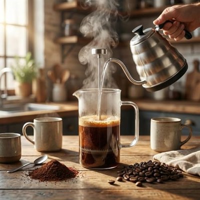 Orret Home 350 ml Borosilikat Cam Termisil French Press – Dayanıklı Cam Çay & Filtre Kahve Demleme, Bitki Çayı, Kahve Presi, Sızdırmaz Kapaklı Espresso & Çay Demleyici