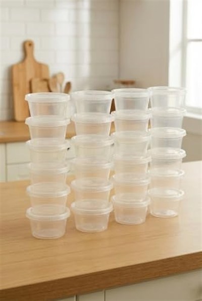 Orret Home 50 Adet 120 ml Saklama Kabı – 4 oz Kemik Suyu, İlik Suyu, Anne Sütü, Sos ve Püre Saklama Kabı, Dondurucu Uyumlu Buzluk Kabı, Sızdırmaz Kapaklı