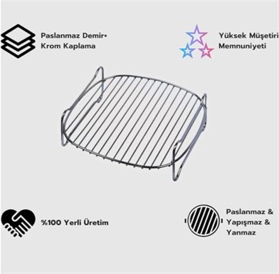 Orret Home Airfryer Izgara Aparatı, Fritöz Aksesuarı, Airfryer Izgara Teli XXL Model Uyumlu