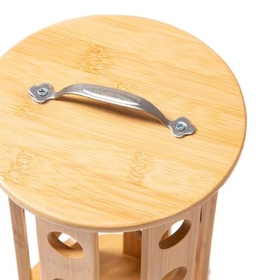 Orret Home Bambu Ayaklı Kapsül Kahve Standı Organizer – Geniş Depolama Kapasiteli, Doğal Ahşap Malzemeden Şık ve Kap Dayanıklısül Düzenleyici, Kahve Kapsül Saklama (24 Gözlü Dönebilir)