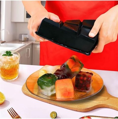 Orret Home Kare Buz Kalıbı | Çok Amaçlı Buz Küpü Kalıbı | | Kare Buz Küpü Kasesi 6 Bölmeli | Kolay Serbest Bırakma Kahve Ev Yapımı Dondurucu için Buz Kalıpları (1 Adet)